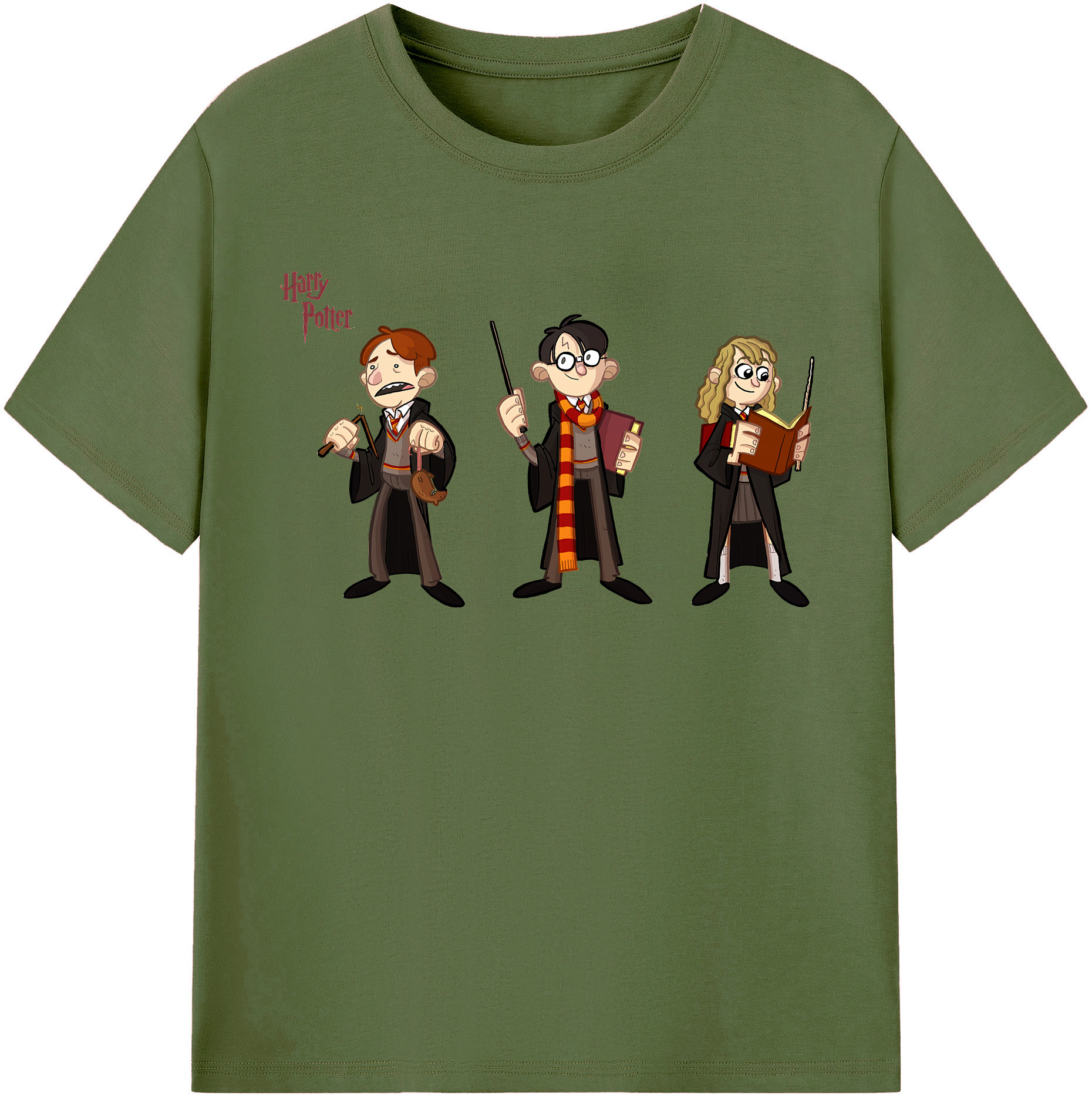 （画像用） Harry Potter ハリー・ポッターシリーズ 綿100％半袖Tシャツ（フロントプリント）